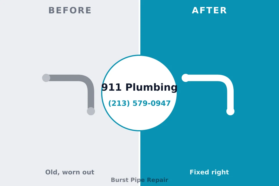 Before and after: plumbing company Lawrence, PA